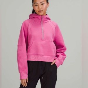 Lululemon Half Zip Scuba Hoodie Pink Blossom